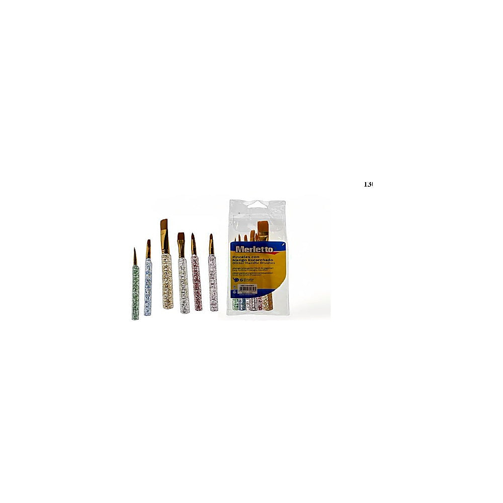 PINCELES 6PCS MIXTO MANGO ESC 780-1593867