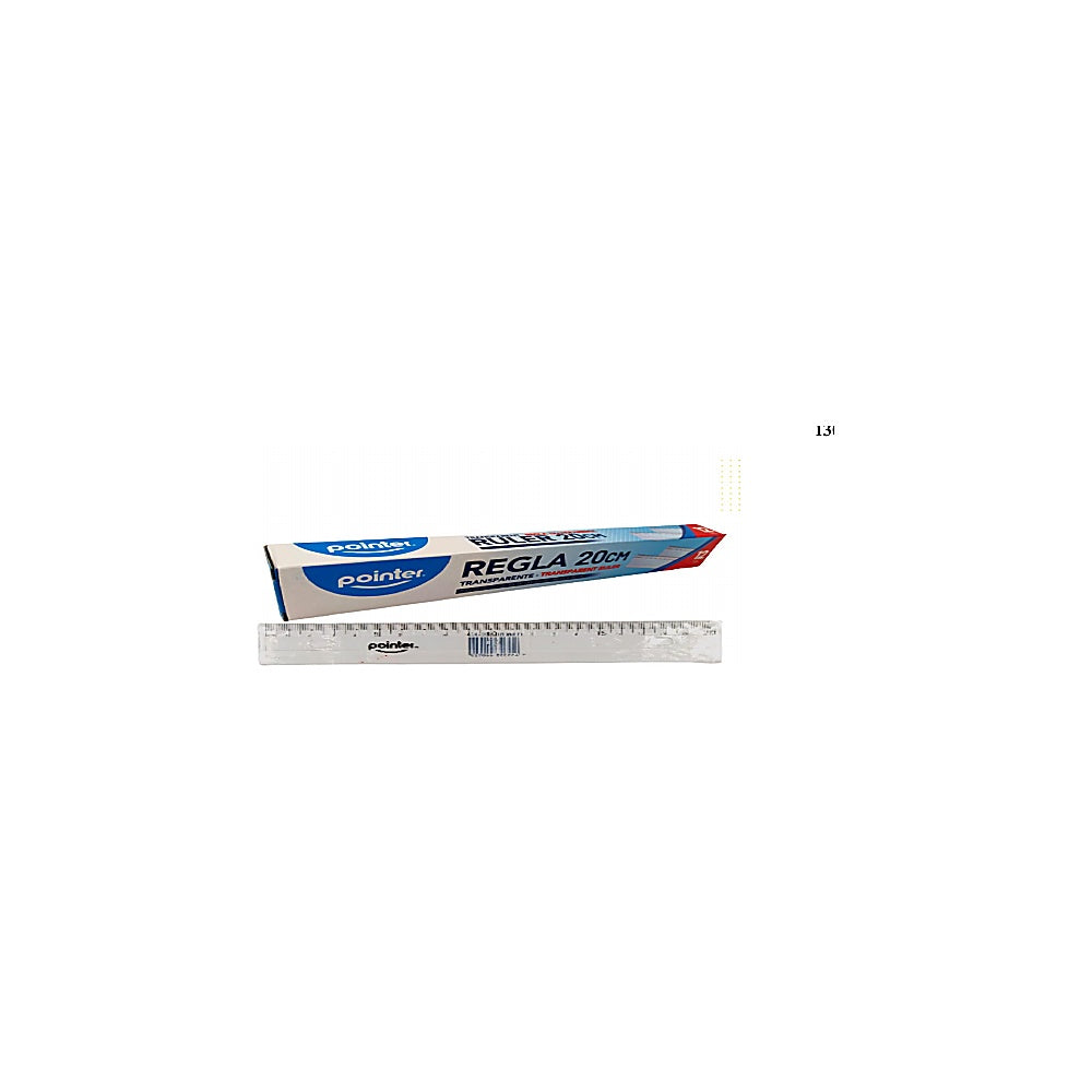 REGLA 20CM PLASTICA TRASPARE RU-073