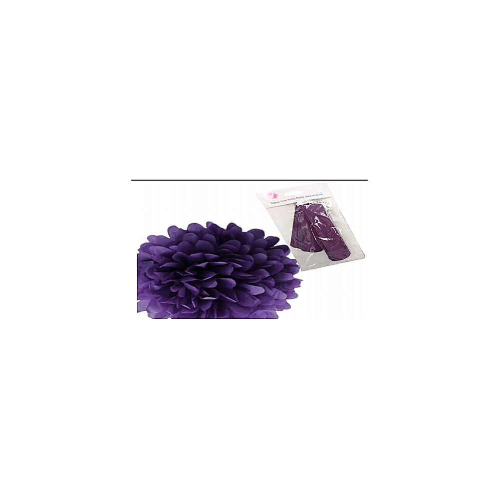 POMPONES FLOR 30CMS MORADO L R3808-PU