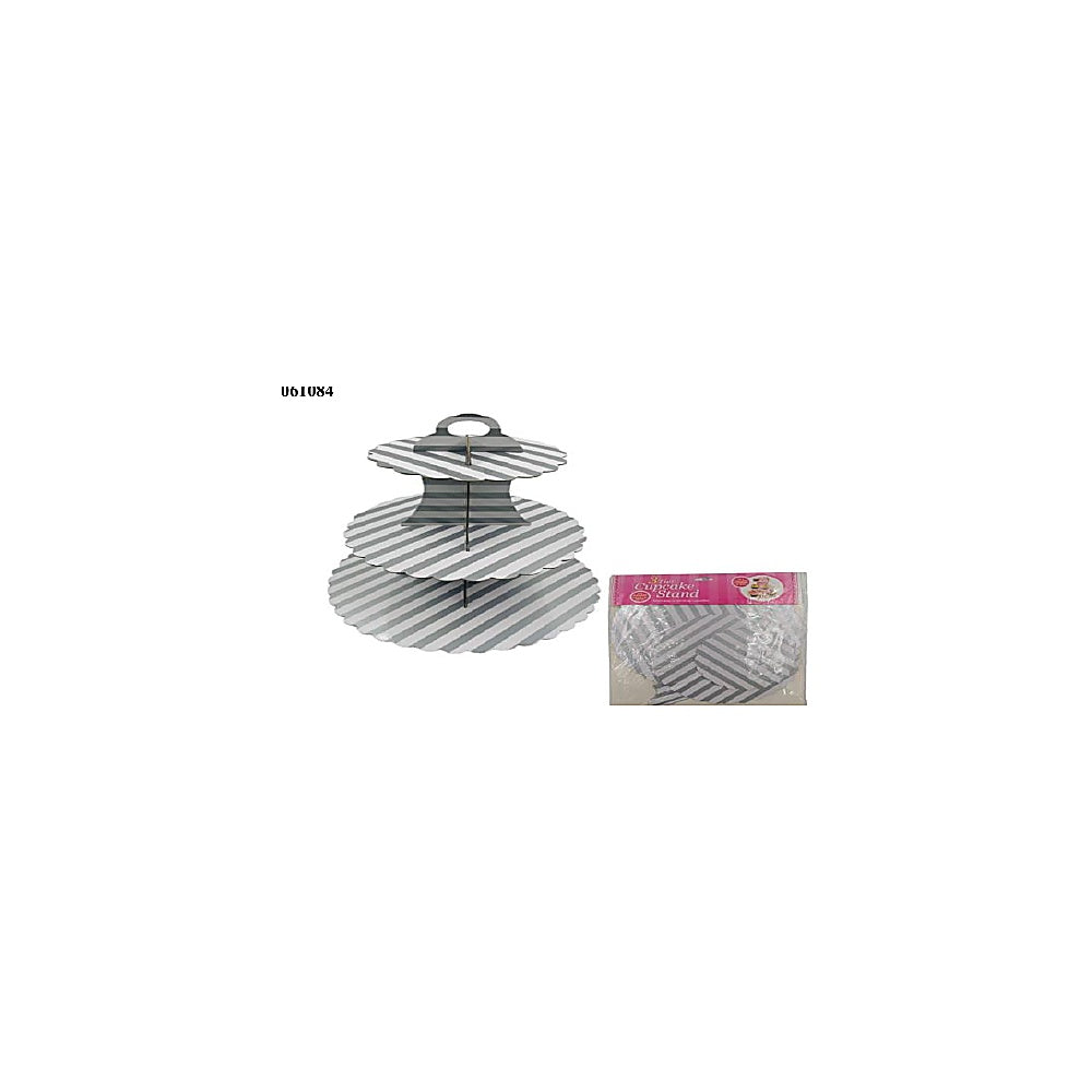 BASE CUPCAKE RAYAS PLATEADO R3994-S