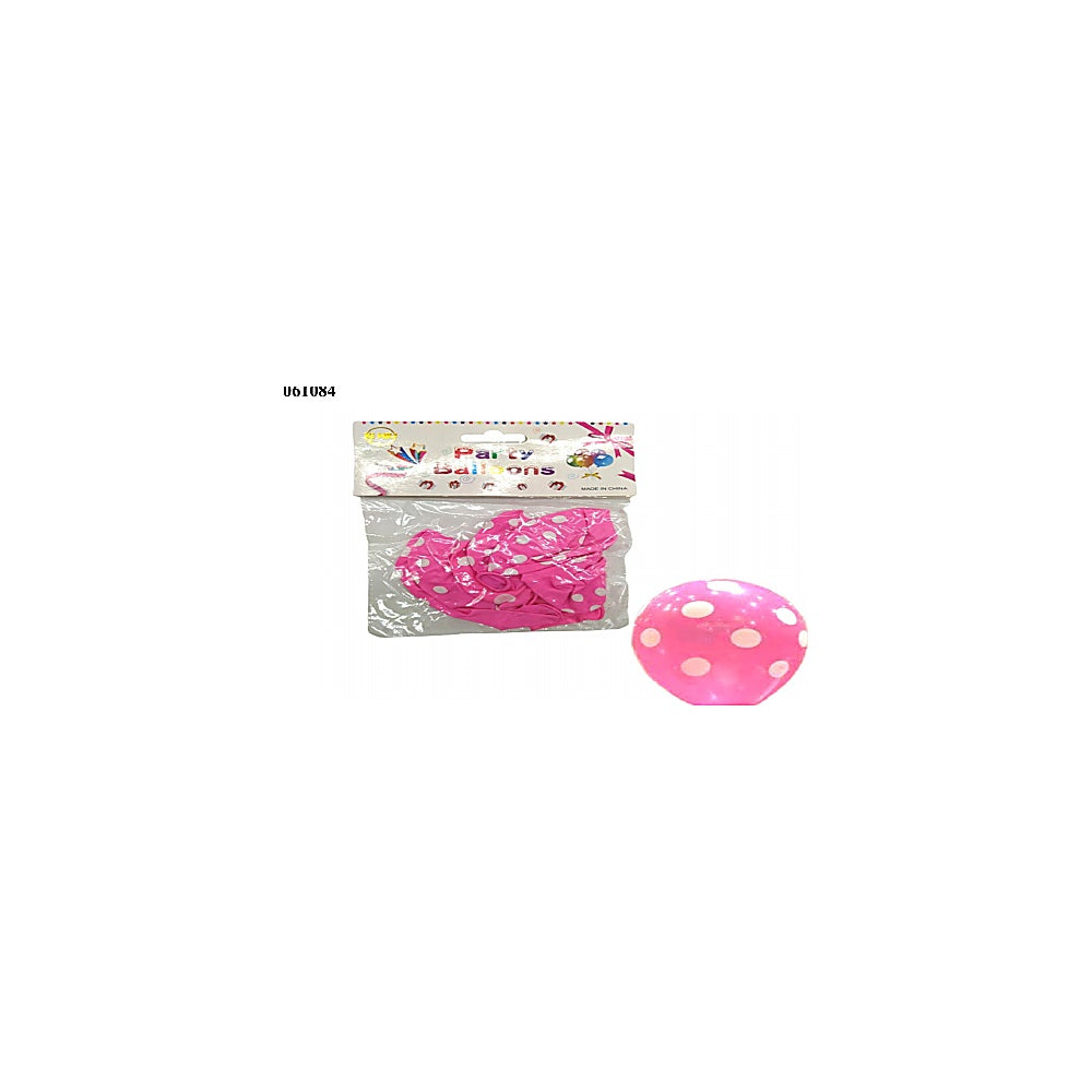 VEJIGA 12PLG 6PCS PUNTOS ROSAD R3893-P