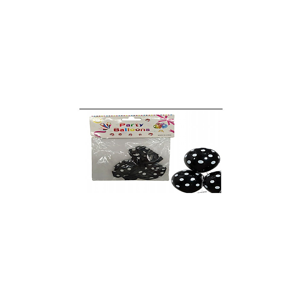 VEJIGA 12PLG 6PCS PUNTOS NEGRO R3893-BK