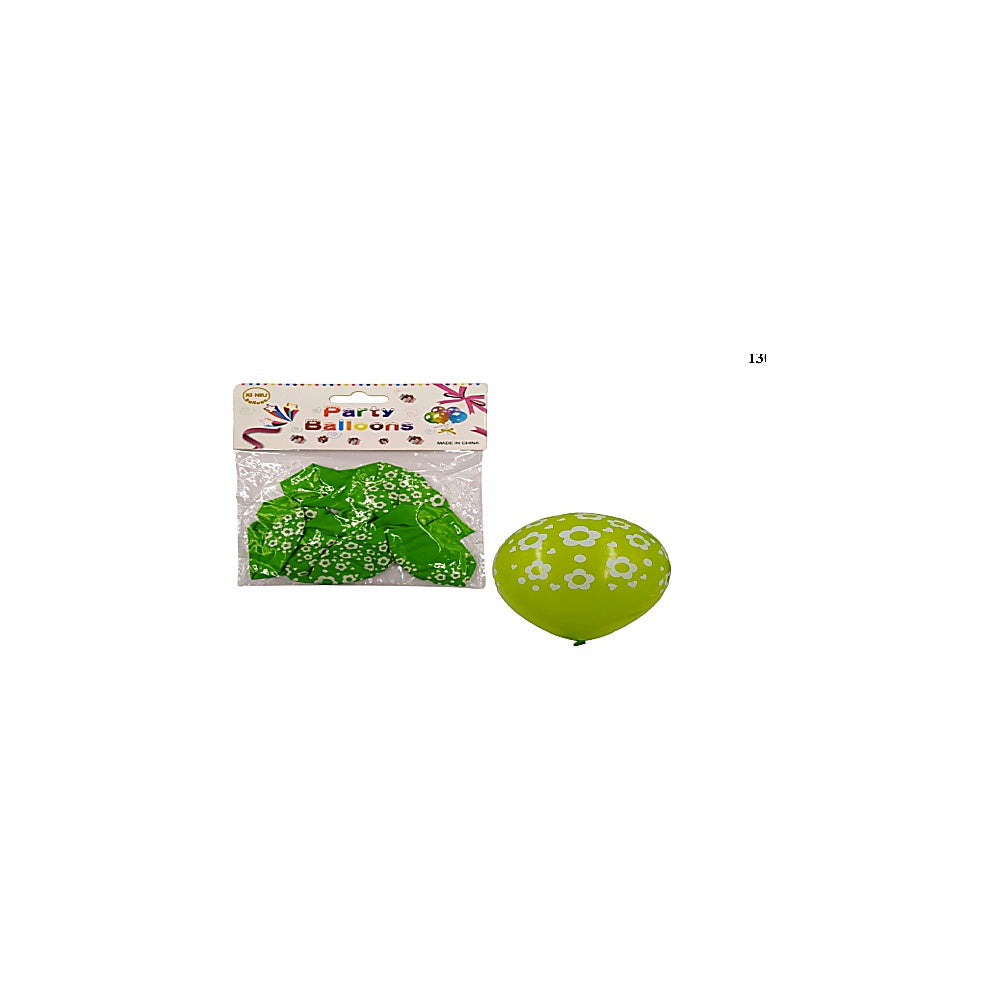 VEJIGA 12PULG 6PCS FLORES VERD R3897-LMG