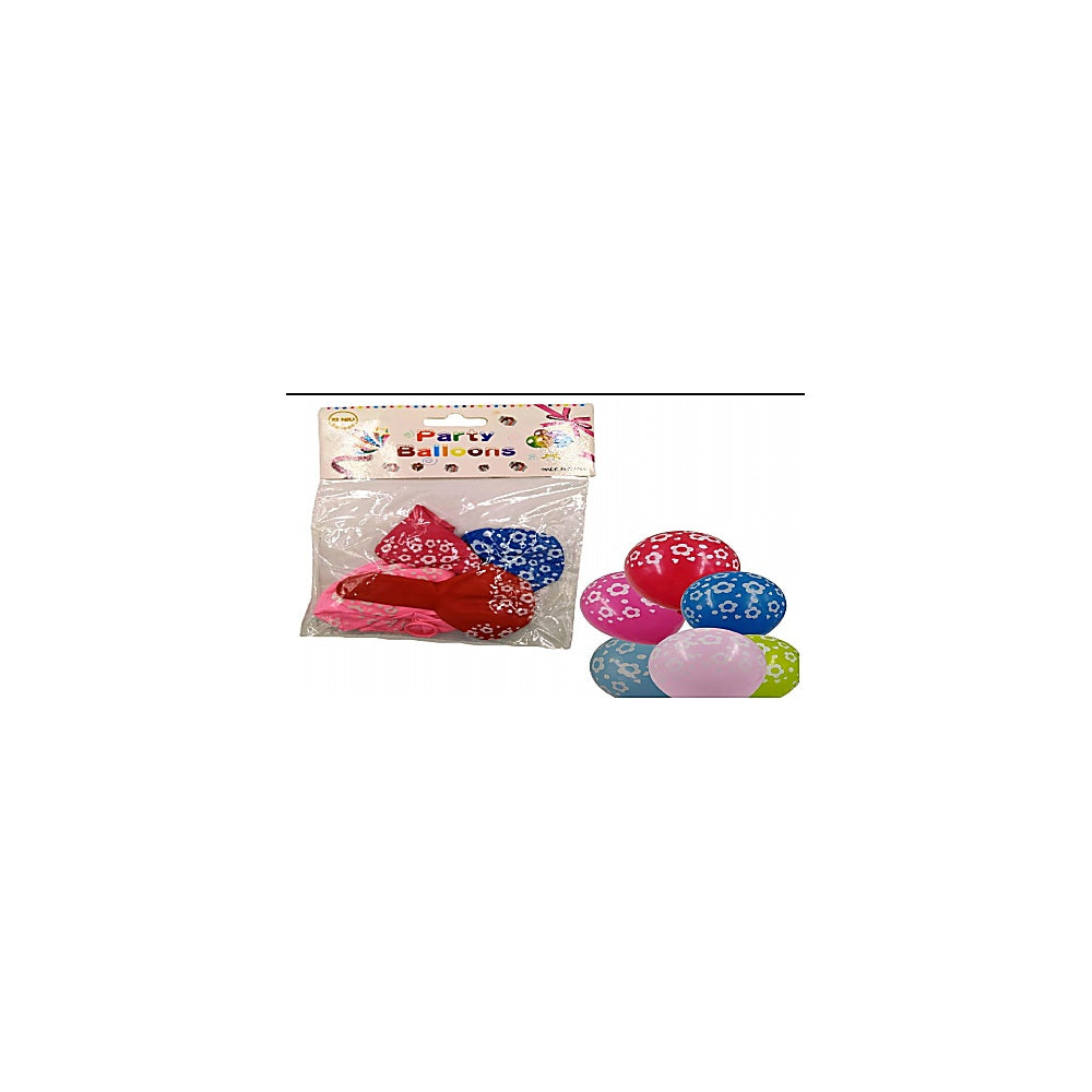 VEJIGA 12PULG 6PCS FLORES SURTI R3897-M