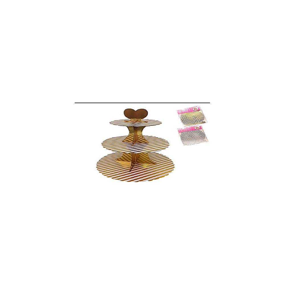 BASE CUPCAKE RAYAS DORADA Y R5263