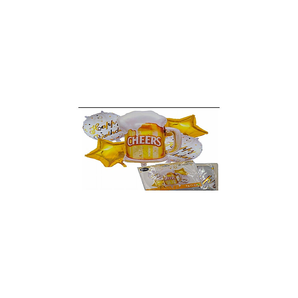 GLOBOS 5PCS VASO CERVEZA R5945