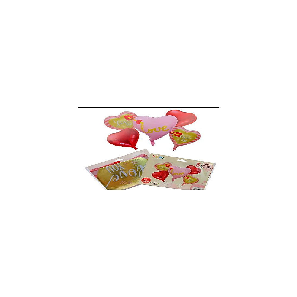 GLOBOS 5PCS CORAZON I LOVE YO R5957