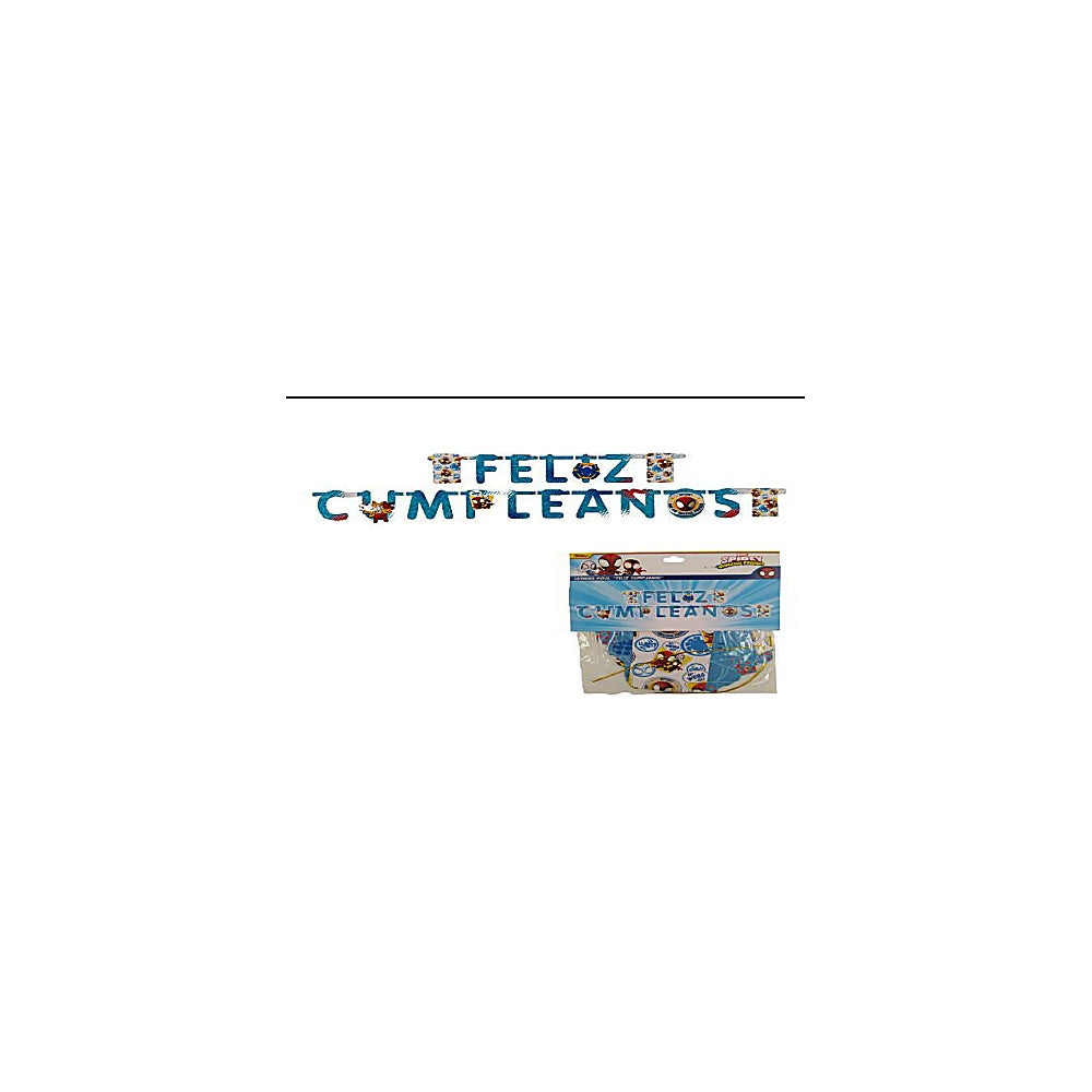 LETRERO FELIZ CUMPLEAÑO SPIDE MPG-SPY-L004