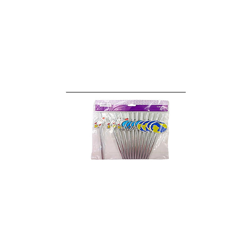 SORBETES DE PAPEL 12PCS ESPACI HM-ESP2-CAR