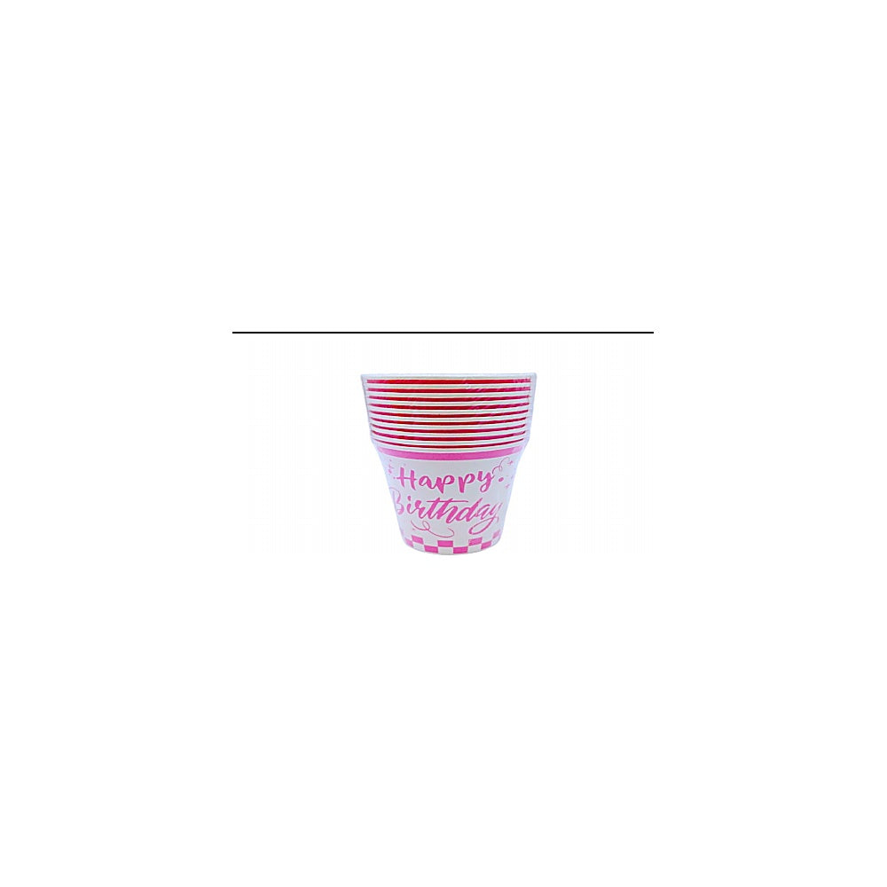 VASO 10PCS 250ML ROSA R6215-CP