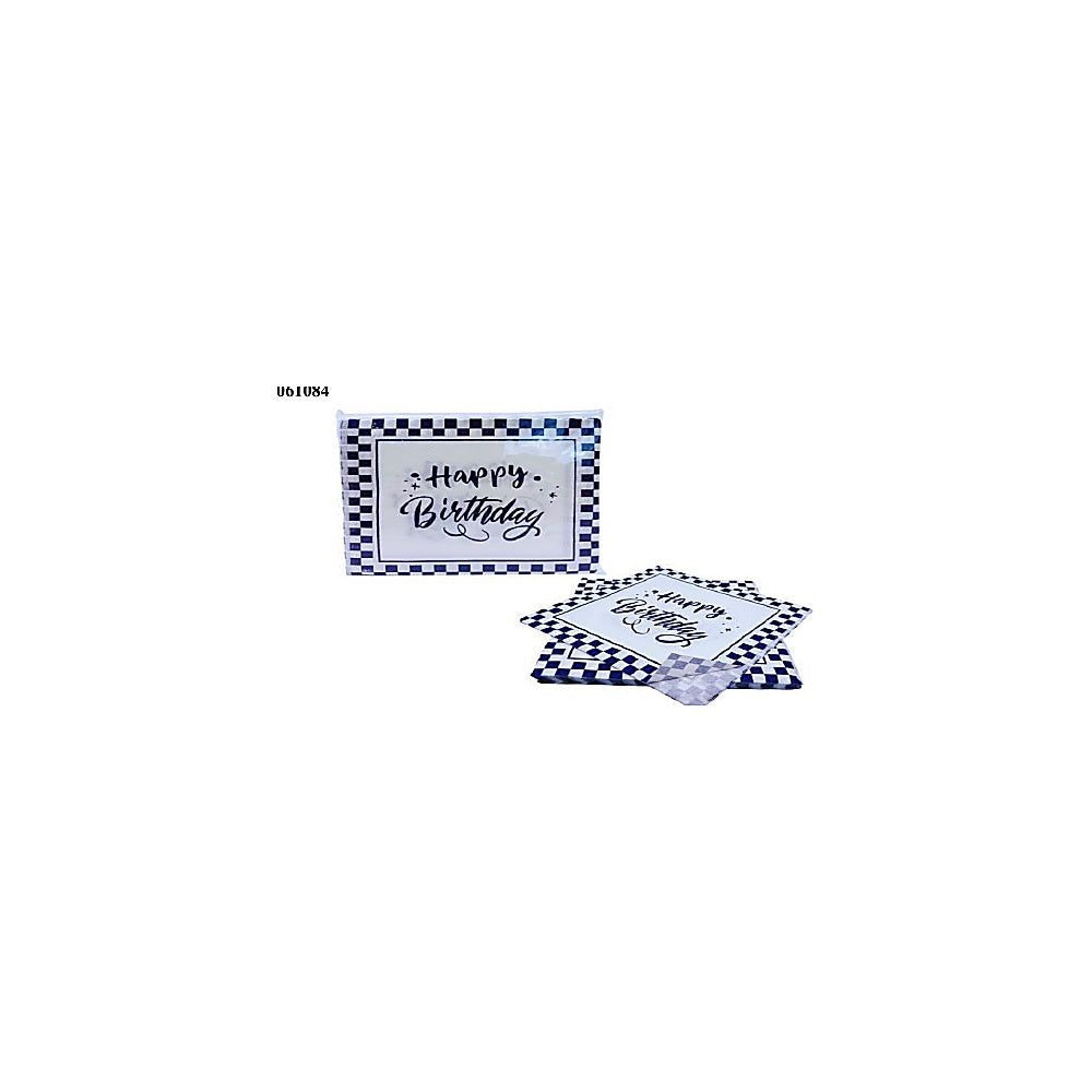 SERVILLETA 20PCS CUADRO AZUL R6216-NK