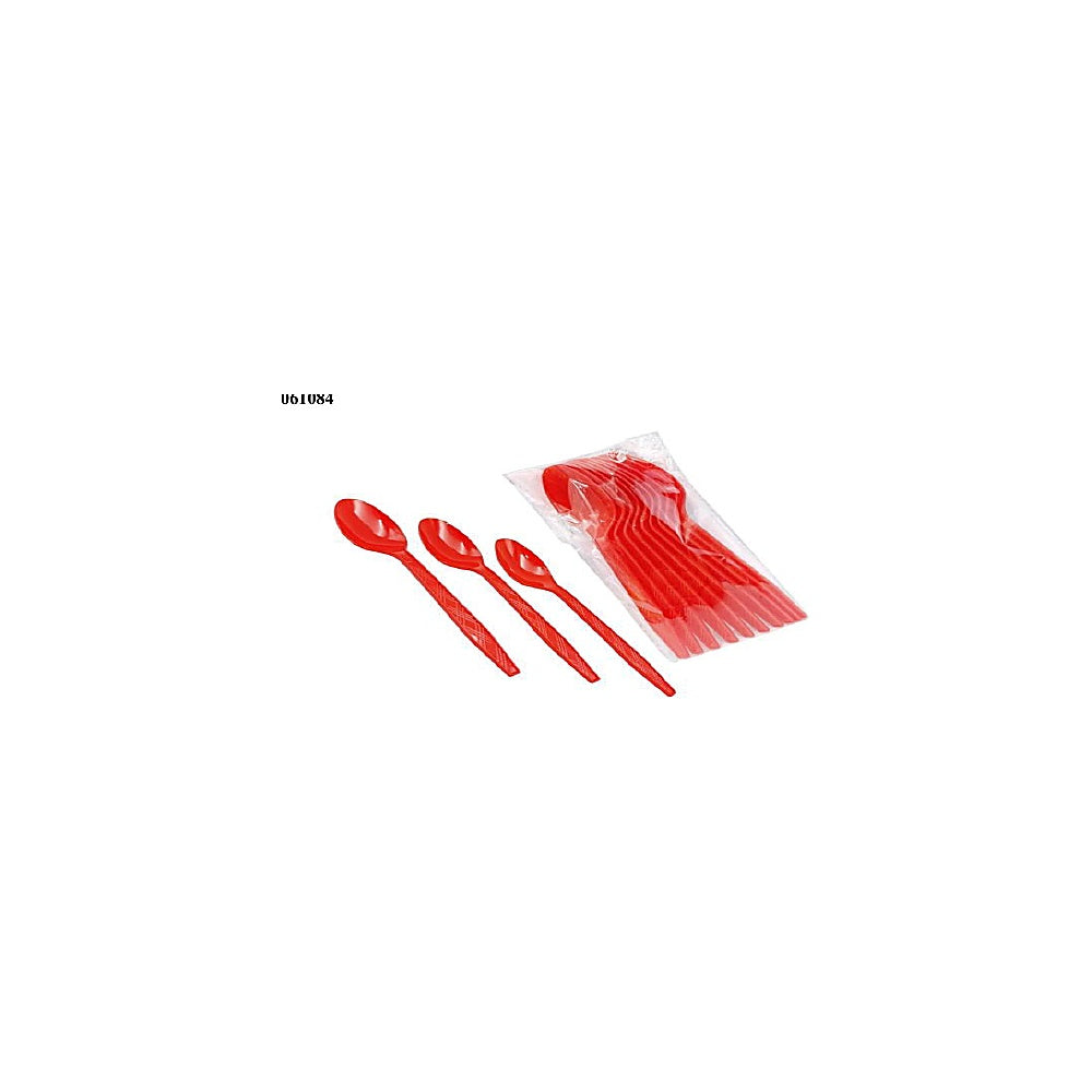 CUCHARAS 10PCS 15CM ROJAS R6323