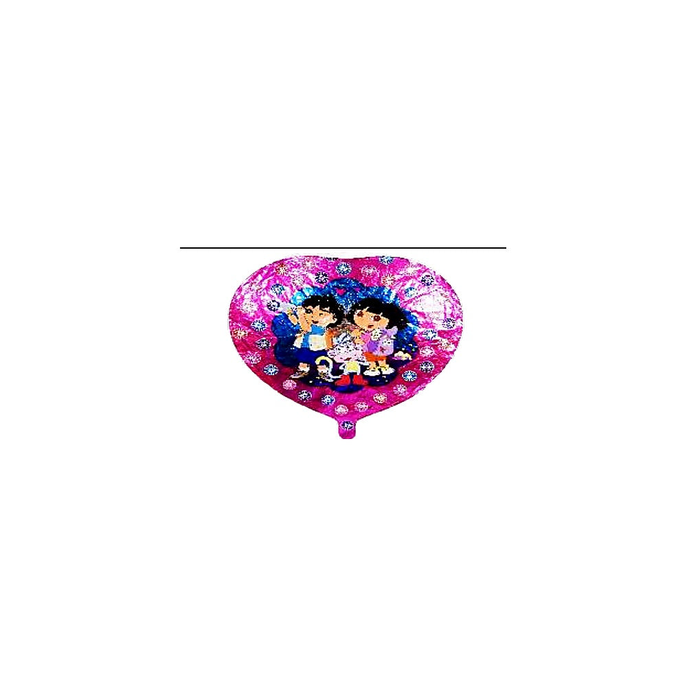 GLOBO 17PLG CORAZON DORA Y DI R1688-DOR