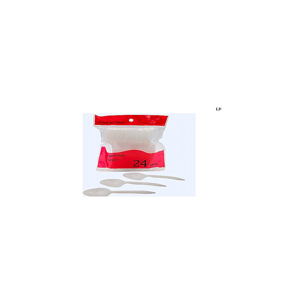 CUCHARA DESECHABLE 24PCS BLA R4414