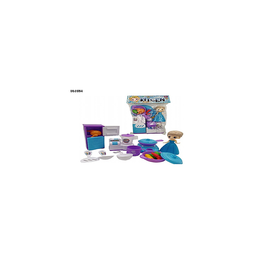 COCINA 13PCS CON MUÑECA PLAST T346363