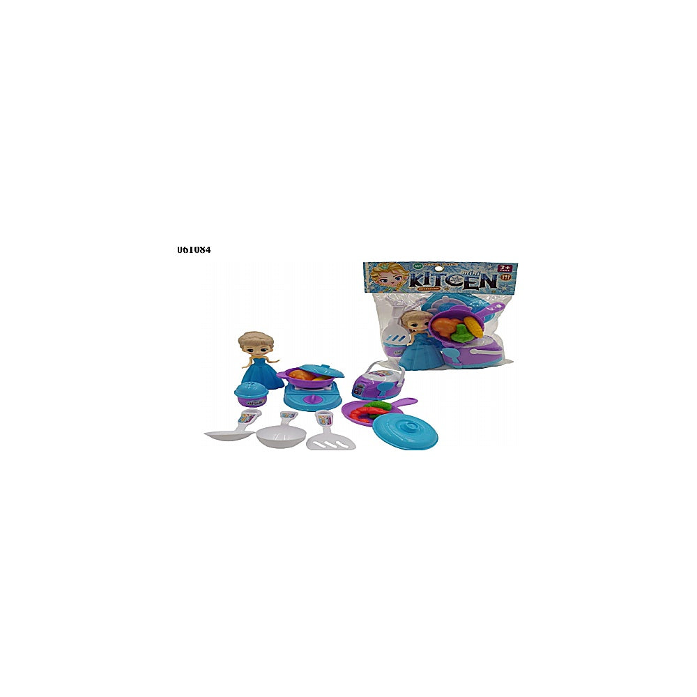 COCINA 12PCS CON MUNECA EN FU T346365