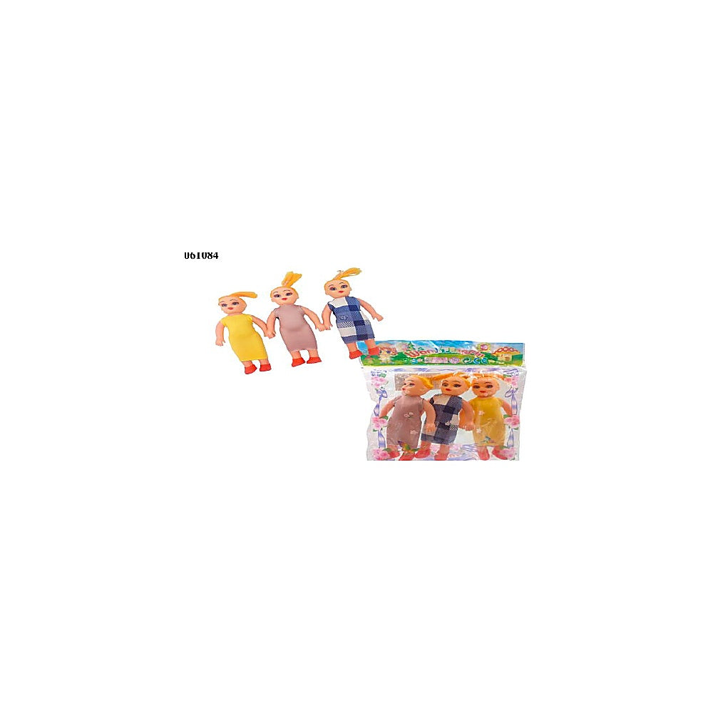 MUÑECA 6PLG 3PCS EN FUNDA 063- T350240