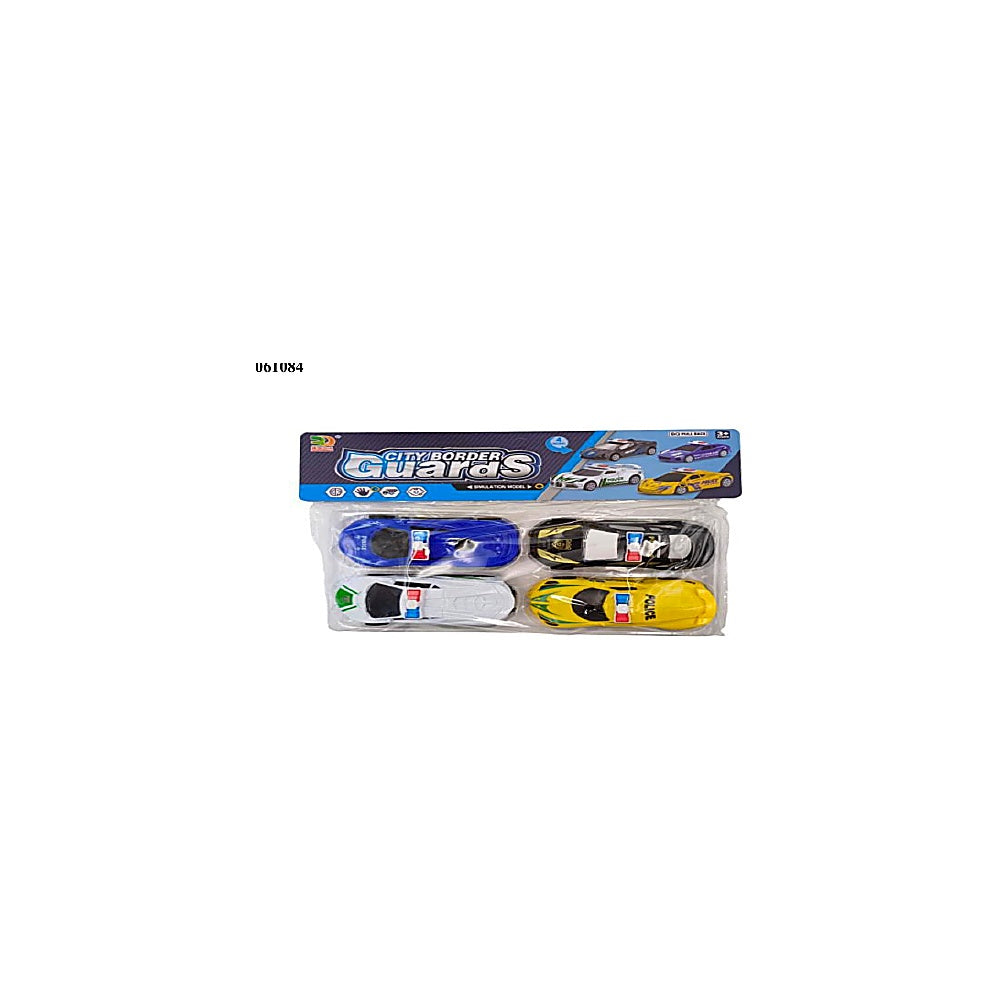 CARROS PULL BACK 4PCS POLICIA T351916