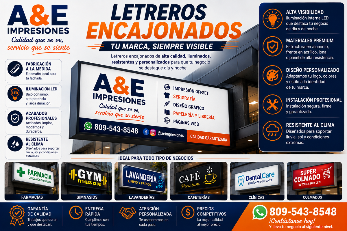 Letreros Encajonados Personalizados