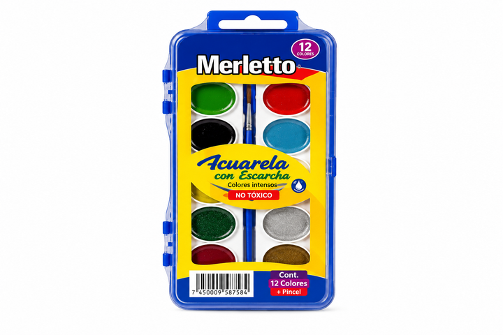 Acuarela Merletto con Escarcha – 12 Colore